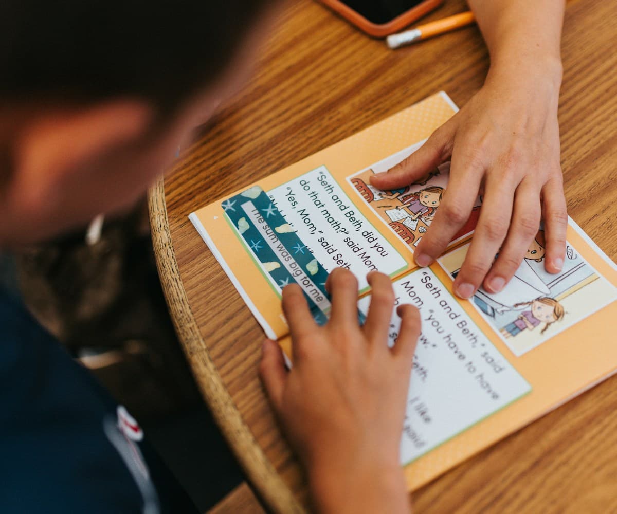 Two students learning together
